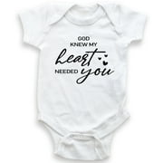 GLORY BE CO God Knew My Heart Needed You - Baby Bodysuit - Newborn Baby - Baby Shower Gift