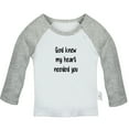 thumbnail image 1 of God Knew My Heart Needed You Funny T shirt For Baby, Newborn Babies T-shirts, Infant Tops, 0-24M Kids Graphic Tees Clothing (Long Gray Raglan T-shirt, 12-18 Months), 1 of 4