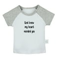 thumbnail image 1 of God Knew My Heart Needed You Funny T shirt For Baby, Newborn Babies T-shirts, Infant Tops, 0-24M Kids Graphic Tees Clothing (Short Gray Raglan T-shirt, 6-12 Months), 1 of 4