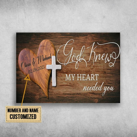 God Love - God Knew My Heart Needed You Customized Personalized NAMEYEARS 11 x 17 Inch Poster
