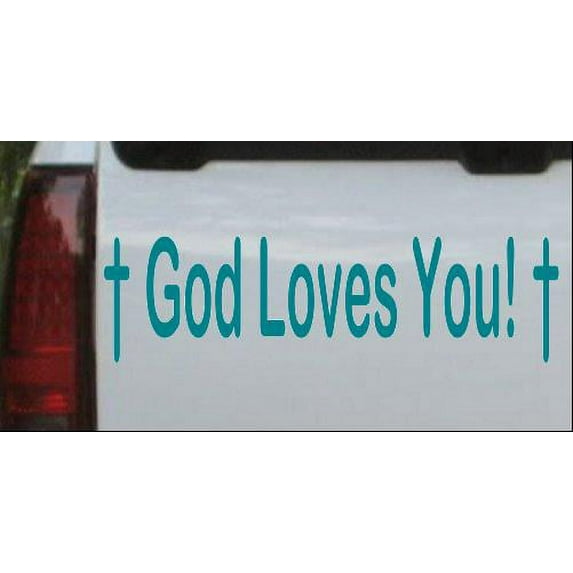 God Loves You Decal Car or Truck Window Decal Sticker