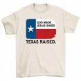 thumbnail image 1 of God Made Jesus Saved Texas Raised Texan Flag Christian T-Shirt, 1 of 2