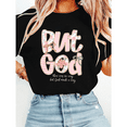 thumbnail image 1 of God Made A Way Divine Lettering Print Tshirts Path Inspirational Faith Graphic Tees Trendy Short Sleeve Shirts Casual Tops for Daily Outfits Black,2XL, 1 of 6