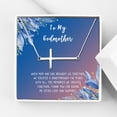 thumbnail image 1 of To My God Mother Mother's Day Gift, Gift for Her, Godmother's Day Gift, Godmother's Gift for Mother's Day, Godmother's Day Necklace and Card[Silver CrossBlue-Orange Gradient, 1 of 6