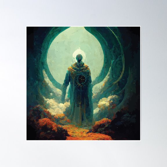 God Of Time Poster Wall Art, Modern Wall Decor, 30x30 UNFRAMED