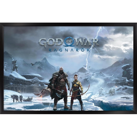 God Of War - Key Art Wall Poster, 14.725" x 22.375" Framed