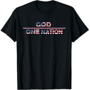 FAHUANGGE God One Nation Under God Patriotic T-Shirt