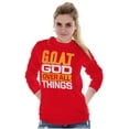 thumbnail image 1 of God Over All Things GOAT Christian Long Sleeve TShirt Men Women Brisco Brands L, 1 of 6