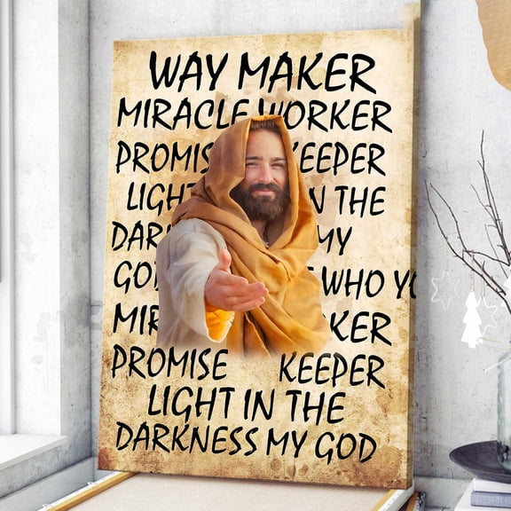 God Poster, Believe In God, Way Maker Miracle Worker, Promise Keeprt, Light In The Darkness My God 11 x 17 Inch Poster