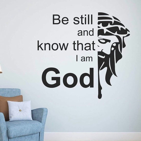 God Quotes Wall Stickers Lettering Words Vinyl Window Decal Bedroom Living Room Home Decor Creative Art Removable Mural 42x44cm
