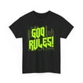 God Rules! TShirt Christian Rad Graphic Bible Verse Jesus Christ God Streetwear