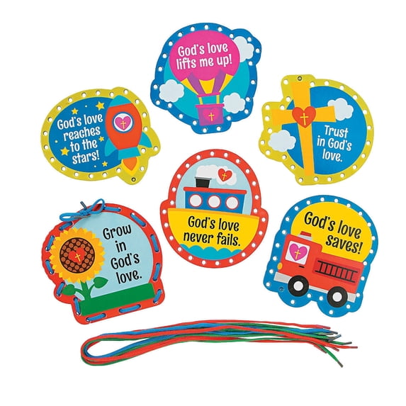 God's Love Lacing Cards - Educational - 24 Pieces