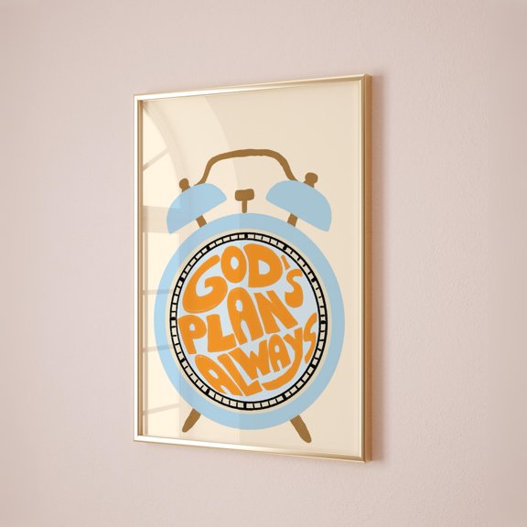 God'S Plan Christian Art Print, Retro Bible Verse Poster, Poster Only