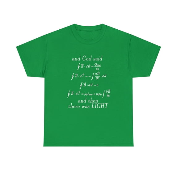 God Said Maxwell's Equations Integral Form Geeks T-Shirt