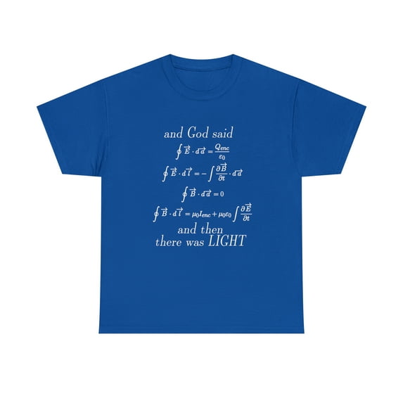 God Said Maxwell's Equations Integral Form Geeks T-Shirt