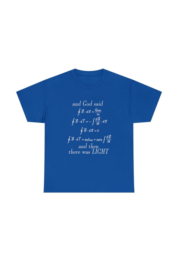 God Said Maxwell's Equations Integral Form Geeks T-Shirt