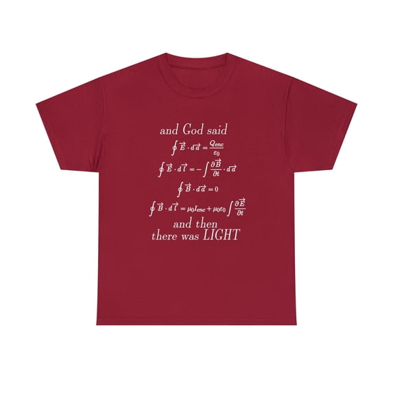 God Said Maxwell's Equations Integral Form Geeks T-Shirt