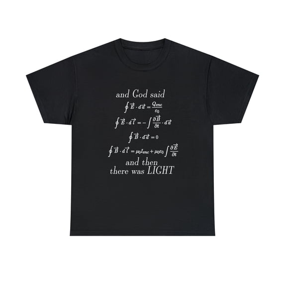 God Said Maxwell's Equations Integral Form Geeks T-Shirt