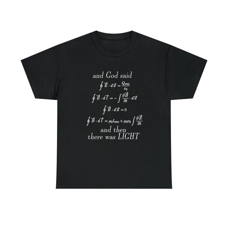 God Said Maxwell's Equations Integral Form Geeks T Shirts God Said Maxwell's Equations Integral Form Geeks T Shirts