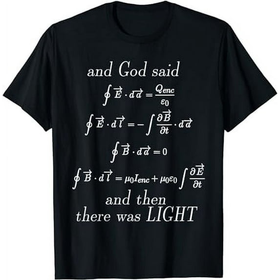 God Said Maxwell's Equations Integral Form Geeks T Shirts