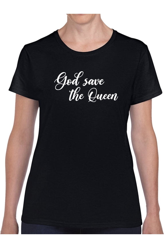 God Save The Queen T-Shirt Women -Smartprints Designs, Female Medium