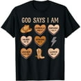 thumbnail image 1 of God Say I am Conversation Heart Rodeo Western Christian T-Shirt, 1 of 5