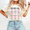 thumbnail image 1 of God Says I Am Coquette TShirt, Pink Bow TShirt, 1 of 5