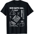thumbnail image 1 of God Says I Am Math Teacher Men Women Christian T-Shirt, 1 of 4