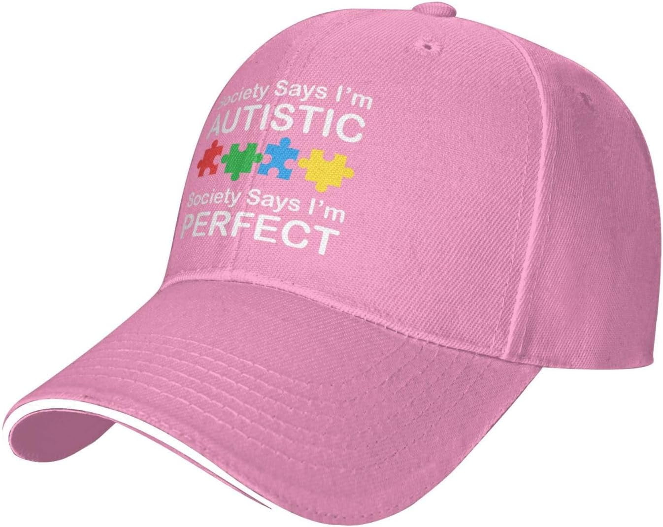 God Says Im Perfect Autism Awareness Autistic Baseball Cap for Men ...