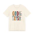 thumbnail image 1 of God Says Unisex T-Shirt, 1 of 4