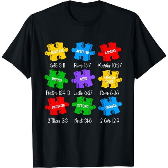 God Says You Are Bible Verses Christian Autism Awareness T-Shirt