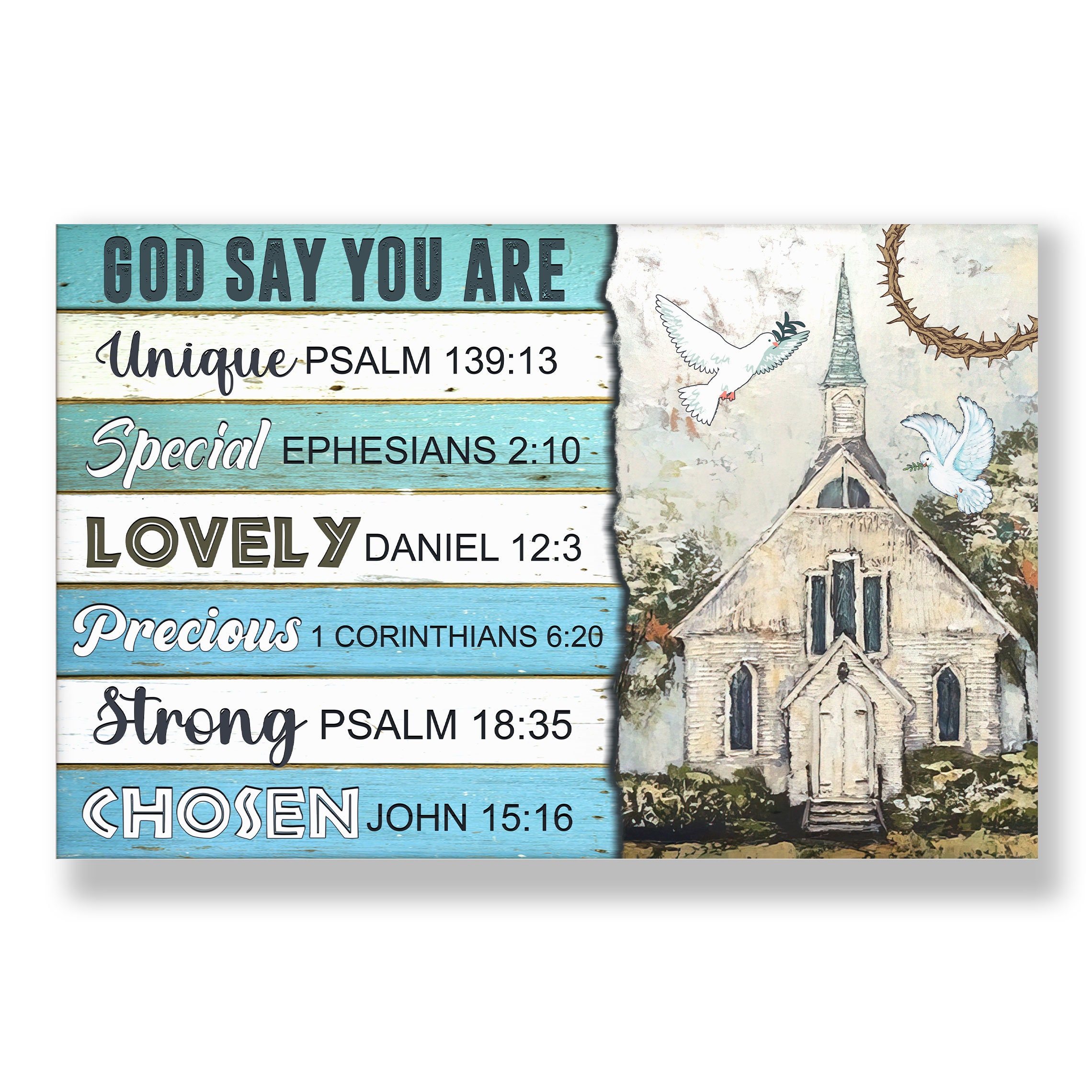 God Says You Are Church Poster, Bible Verse Wall Art, Christian Home ...