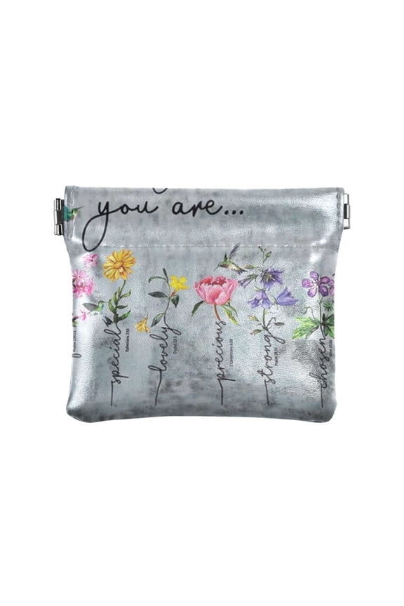 God Says You Are Positive Quote Wallet Small PU Leather Change Pouch Wallet for Women