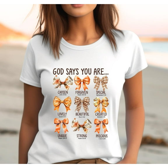 God Says You Are T-Shirt: Christian Bible Quote Fall Shirt All Size S-5Xl