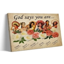 God Says You Are Wall Art Bible Verses Wall Art Inspirational Posters Framed Wall Art Religious Quotes Wall Art Scripture Posters Room Decor