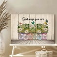 thumbnail image 1 of God Says You Are Canvas Wall Art – Christian Bible Verse Home Decor – Rustic Mason Jar Floral Print with Birds – Inspirational Religious Gift for Women, Girls, or Family – Ready to Hang, 1 of 4