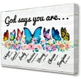 thumbnail image 1 of God Says You Are Wall Art,Inspirational Bible Verses Wall Decor for Women Room,Rustic Flowers God Says You Are Canvas Prints for Bedroom Home Office Decoration Y063, 1 of 6