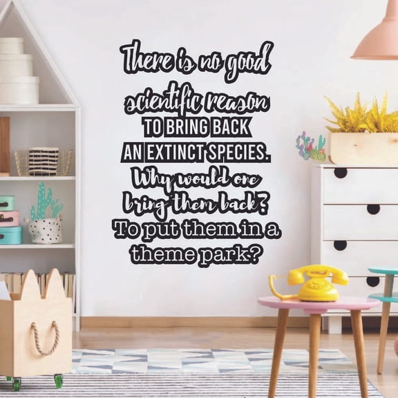 There Is No God Scientific Reason To Bring Back An Extinct Species Carnival Ride Quotes Quote Wall Sticker Vinyl Decal Decor For Boys/Girls Childrens Room Home Bedroom Decoration Size (10x10 inch)