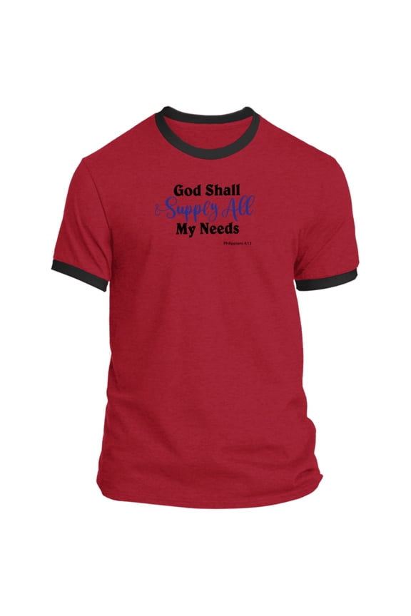God Shall Supply Men’s Ringer Tee