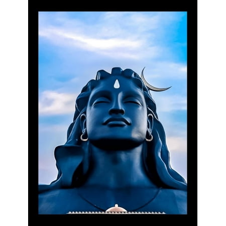 God Shiva, Adiyogi Photo frame, 7 x 9 In,Isha Yoga Coimbatore Shiva Statue