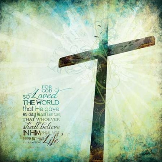 God So Loved Canvas Art - Sally Barlow (24 x 24)