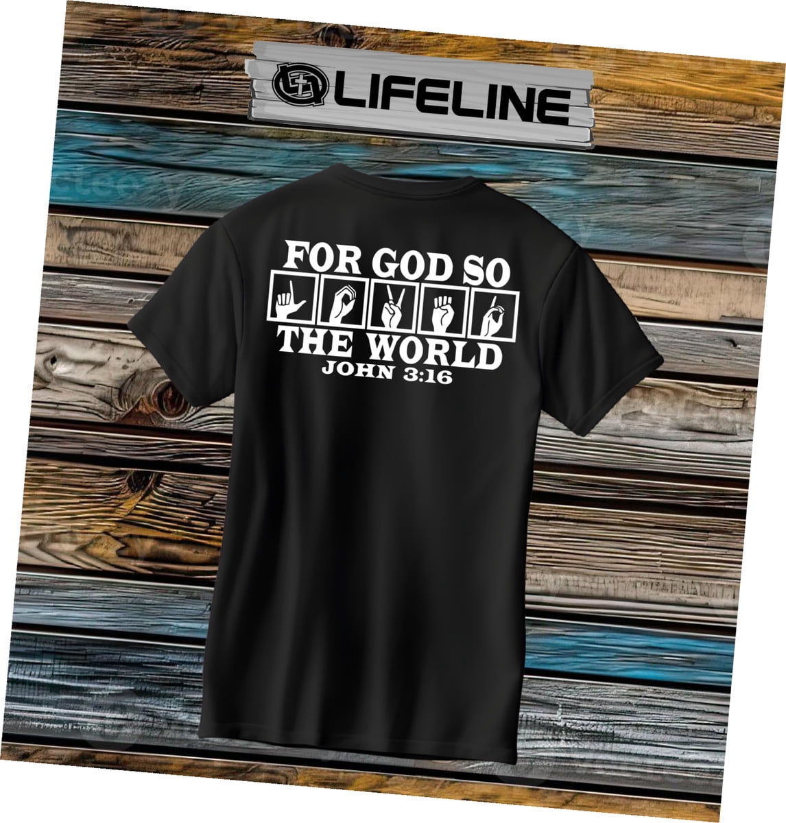 God So Loved Sign Language By Lifeline T-Shirt - Walmart.com