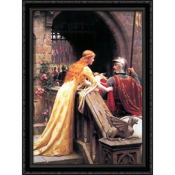 God Speed! 28x38 Large Black Ornate Wood Framed Canvas Art by Edmund Blair Leighton