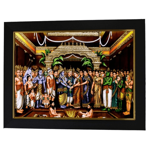 God Sri Srinivasa Kalyanam Photo Frame; Venkatesawara/Balaji, 10x13 Inch