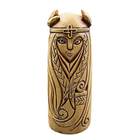 God Statue 16cm Wood Resin Norse Figurine Ancient Mythology Home Decor Retro Art Craft Collectible For Living Room Bookshelf Shelf De
