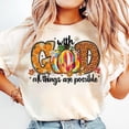 thumbnail image 1 of With God All Things Are Possible Sweatshirt, Fall Christian Shirt with Pumpkin and Leopard Print, Retro Faith-Based Autumn SWEAT Sweatshirt for Women BO120720, 1 of 5