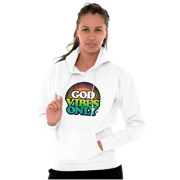 God Vibes Only Good Feels Religion Hoodie Sweatshirt Women Men Brisco Brands S