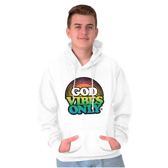 God Vibes Only Good Feels Religion Unisex Plus Fleece Graphic Hoodie Brisco Brands 2X
