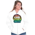 thumbnail image 1 of God Vibes Only Good Feels Religion Zip Up Hoodie Men's Women's Brisco Brands S, 1 of 6