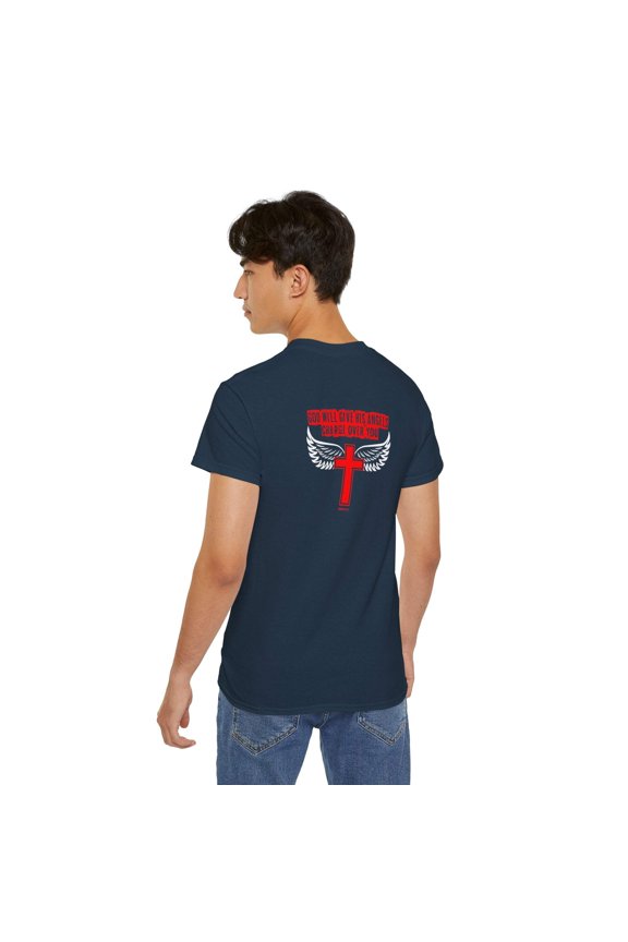 God Will Give His Angels Charge Over You Men’s Unisex Ultra Cotton Tee (Back Design)